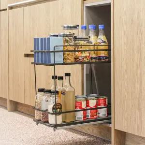 에쿤 Q 2단 주방선반 인출식 양념망장 슬라이딩망장 LT 레일