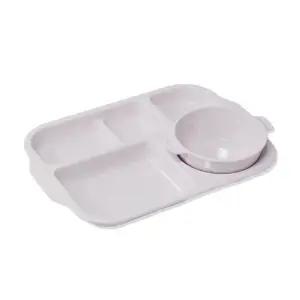 파스텔 유아 식판 세트 ( 색상-화이트 ) 유아식판 유아식기 아동식기