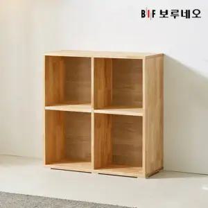 앳홈 테드 러버 원목 2단 4칸 책장 (W726 H750 D300)