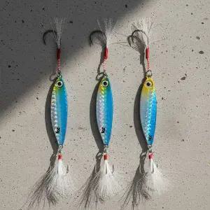 갈치 낚시 메탈지그 3p세트 20g 블루 싱킹 루어 원투 채비