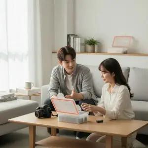 카메라 배터리 보관함 SD 메모리 카드 수납 케이스 다용도 방습