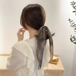 러블리 리본 쉬폰 곱창밴드 데일리 헤어스크런치 올림머리 고무줄