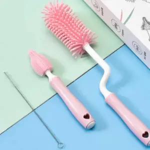 실리콘 젖병솔 2종(랜덤) 컵브러쉬 텀블러세척 세척 물병 보온 물통 보틀 주방