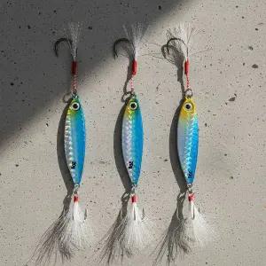 갈치 낚시 메탈지그 3p세트 20g 블루 싱킹 루어 원투 채비