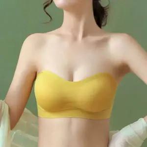 오프숄더 튜브탑 투명끈 세트 웨딩브라 끈없는 브라탑 3색