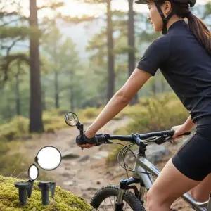 MTB 산악 자전거 후방 안전 거울 접이식 미니 백미러 시야 확보용
