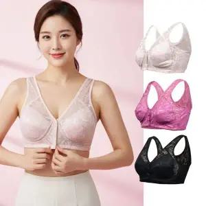 국내생산 빅사이즈 똑딱이 단추 인견 노와이어 브라 앞후크