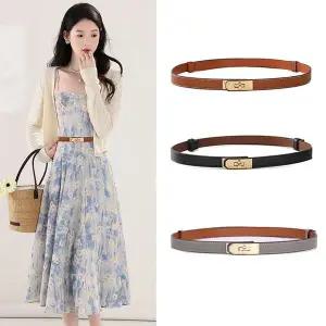 3컬러 슬림 벨트 원피스벨트 패션벨트 얇은 허리띠