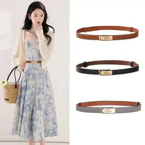 [골드스마일]3컬러 슬림 벨트 원피스벨트 패션벨트 얇은 허리띠