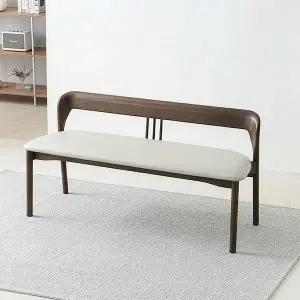 [스코나] 아델라 애쉬 원목 실리콘레더 1400 3인 벤치 의자