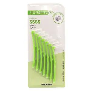 [콩심팥심]우일 덴탈치간칫솔L형7P SSSS 0.4mm-8670