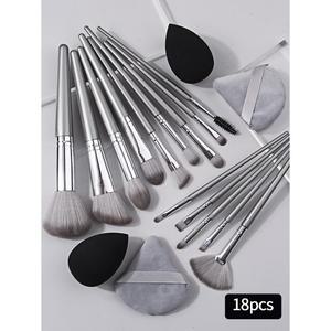 14PCS 메이크업 브러쉬 세트 휴대용 소프트 2PCS 사용 스폰지 삼각형 습식 도구 계란 파우더 듀얼 퍼프