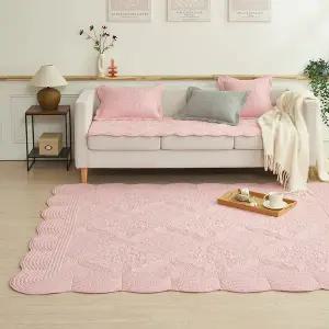 [벨리에르][애끌리아] 통워싱 자수 퀼팅 카페트 1장(점보특대형)