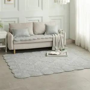 [벨리에르][애끌리아] 통워싱 자수 퀼팅 카페트 1장(특대형)