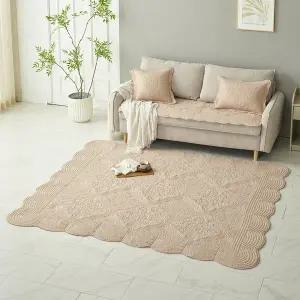 [벨리에르][애끌리아] 통워싱 자수 퀼팅 카페트 1장(대형)