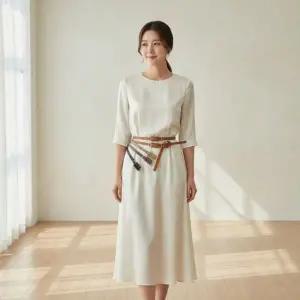 여성 슬림 가죽 허리띠 원피스 얇은 소가죽 벨트 스트랩