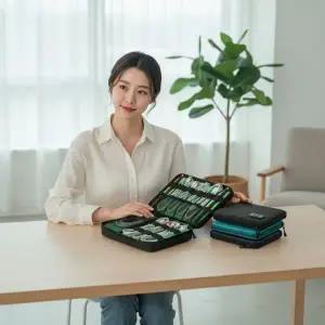 여행용 충전기 케이블 정리 파우치 전자기기 액세서리 수납 가방