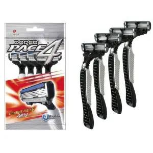 [콩심팥심]도루코 4중날 페이스4 휴대용 일회용 면도기 4개 쉐이브 남자