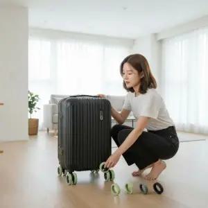 여행용 캐리어 바퀴 소음 방지 실리콘 커버 소형