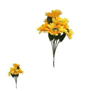 네쿠 실내 예쁜꽃 인테리어 가짜꽃 꽃말 조화장식 해바라기 7송이 인조꽃