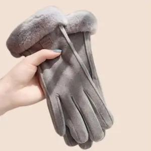 [하프클럽/]여성 보온 터치 스마트 FUR 세무 라이닝 장갑
