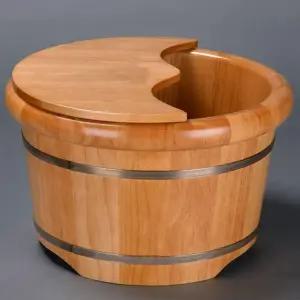 나무 족욕통 뜸기 발찜질 온열 건식 반신욕 훈증 나무통