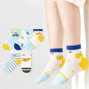 [보리보리/꼼지]NM19 쥬노월드(5족)세트 메쉬 유아 주니어 초등 양말