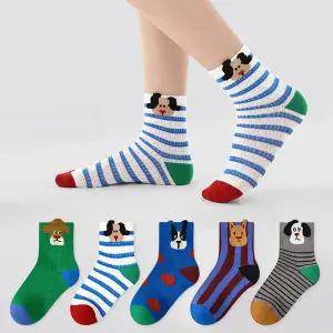 [보리보리/꼼지]NM11 플래닛(5족)세트  메쉬 유아 주니어 초등 양말