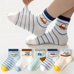 [보리보리/꼼지]NM18 카랜드(5족)세트 메쉬 유아 주니어 초등 양말