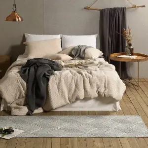 그리스 직수입 하이드라 논슬립 워셔블 사이잘룩 러너 침실러그 80x200cm 2colo