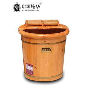 편백나무 족욕기 히노끼 가정용 26CM 찜질 원형 발족욕기 뚜껑 발찜질 족욕통 스파 좌훈