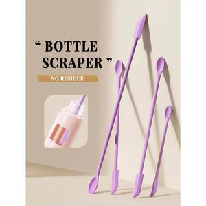 3PCS 검정색 스크레이퍼가있는 실리콘 파운데이션 MAKUP의 스크레이퍼 용기 얻기위한 마지막을 작은 로션