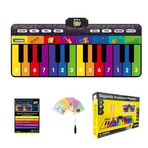 발피아노 발로 밟는 롤 장난감 특이한 바닥 연주 특대형 레드