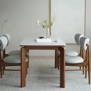 [마루이] 로이드 포세린 통세라믹 4인용 1400 식탁세트_의자형