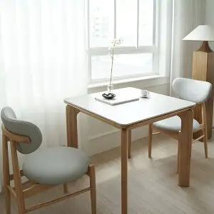 [마루이] 로이드 포세린 통세라믹 2인용 800 식탁세트_의자형