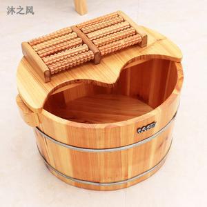 히노끼 족욕통 족욕기 바퀴 마사지 높이 휴대용 전나무 페디 바구니 높이의 1호 나무통