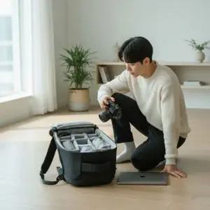 대형 카메라 가방 케이스 45cm 충격 방지 수납 파우치