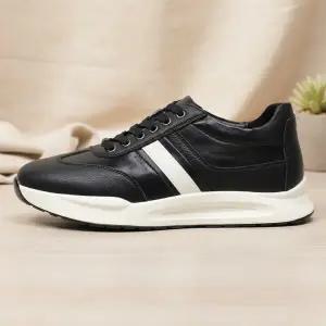 남성 클래식 레트로 가죽 스니커즈