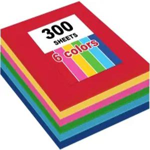 300매 색상 혼합 건축용 종이 미술 용품용 12 x 17.3 80gsm 중량 유색 크라프트지 그림 파티 장식용