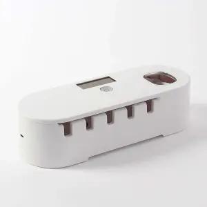 태양광 충전 무선 칫솔 살균기 화이트 UVC LED