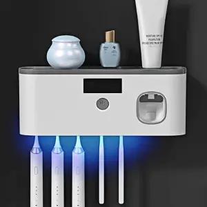 태양광 칫솔살균기 무선 그레이 홀더 무타공