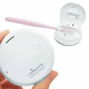 화이트 미니 칫솔살균기 1인용칫솔살균기 칫솔홀더 US