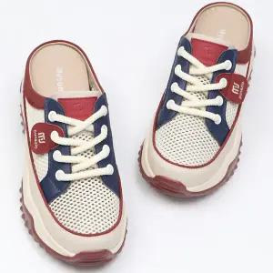 [하프클럽/더힐]더힐슈즈 키높이 메쉬 여성여자 여름 슬립온 운동화 뮬 스