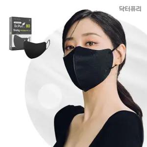 닥터퓨리 KF80 마스크 비키 새부리형 대형 블랙 30개 MNA