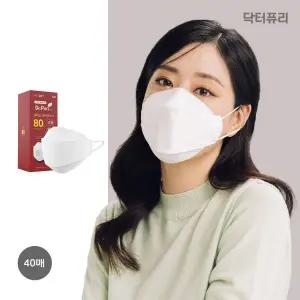 닥터퓨리 KF80 마스크 뉴에스 건강보호 대형 40개 MNA