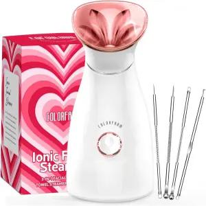 컬러팜 페이셜 스티머 나노 이온 페이스 딥 클리닝 모공 막힘 제거 - 핫 미스트 홈 사우나 스파 여성용