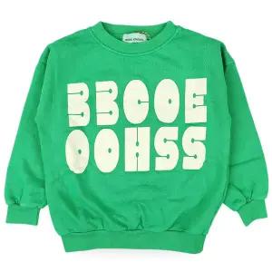 [보보쇼즈] 키즈 모던 로고 프린팅 맨투맨(그린) B126AC142 311