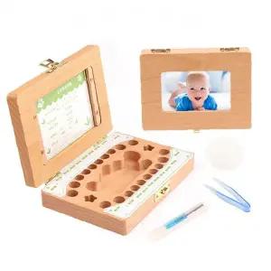 원목재질 유아 성장기록 보관용품 젖니 탯줄 보존함 사진액자 각인 기념품