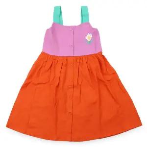 [보보쇼즈] 키즈 픽셀 데이지 컬러 우븐 원피스(오렌지) B126AC108 991