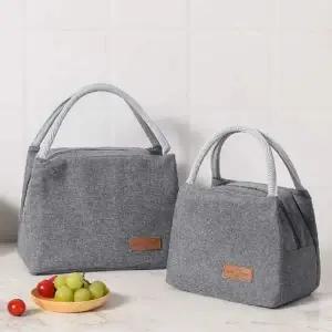 [콩심팥심]손잡이 보온보냉백 도시락가방 무지 심플 런치백